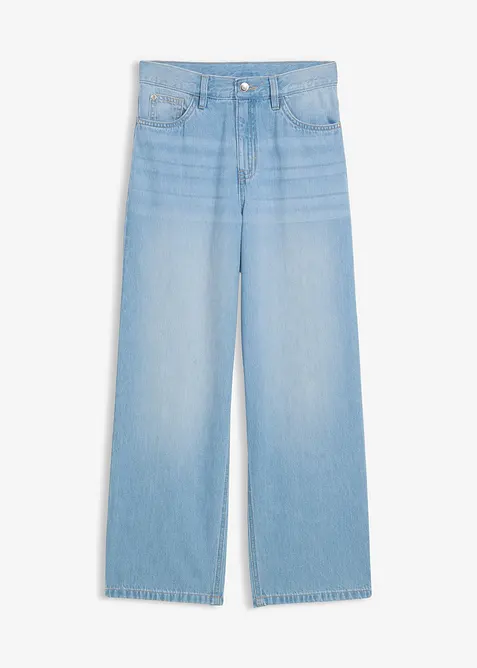Jean baggy &agrave; taille r&eacute;glable, droit, bonprix