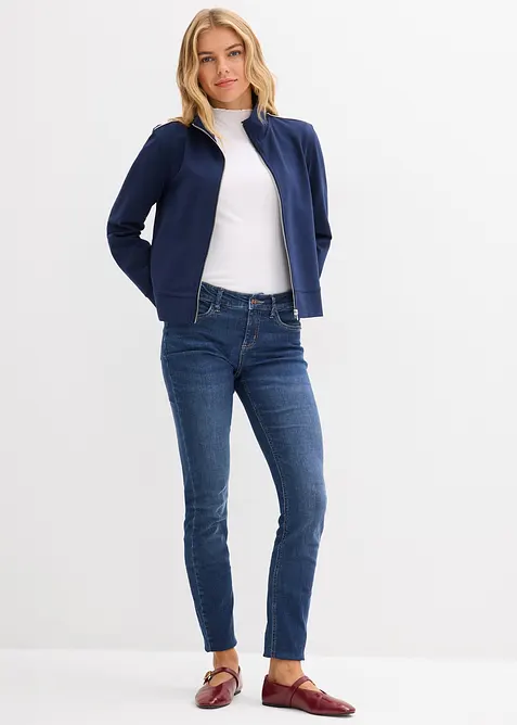 Sweat zipp&eacute; en Punto di Roma confortable, bonprix