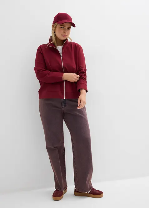 Sweat zipp&eacute; en Punto di Roma confortable, bonprix