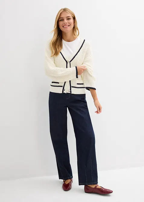 Grobstrick Cardigan aus Baumwoll-Mix, bonprix