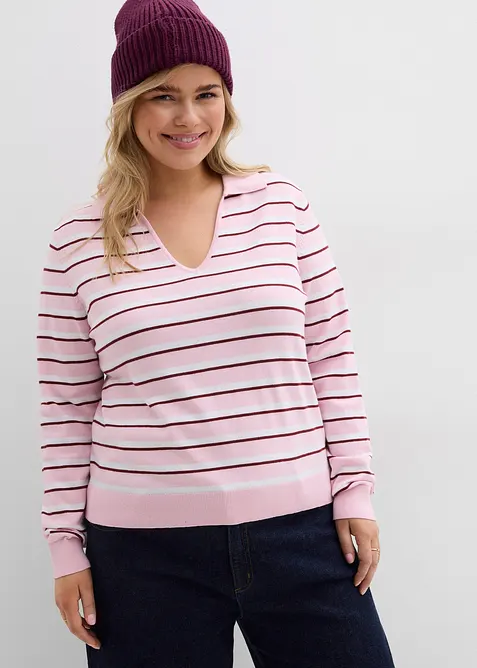Pullover mit Polokragen, bonprix