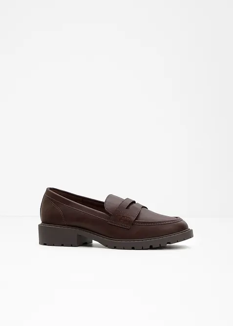 Mocassins &agrave; semelle crant&eacute;e, bonprix