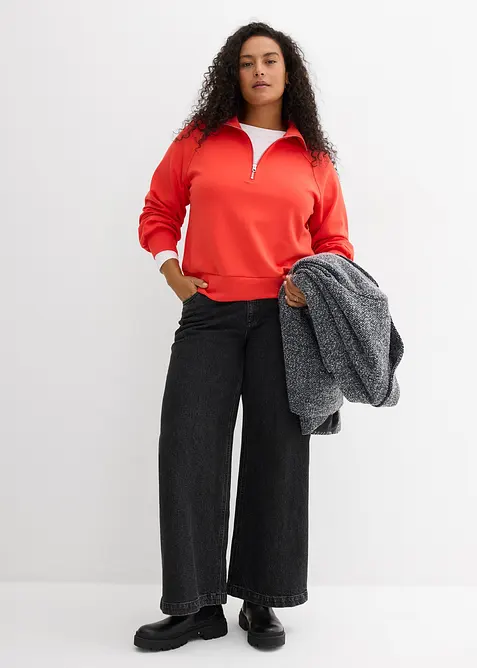 Sweat en mati&egrave;re n&eacute;opr&egrave;ne douce, bonprix