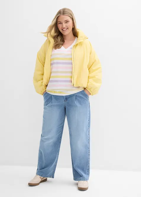 Slub-Shirt aus Bio-Baumwolle, 3/4 Arm, bonprix