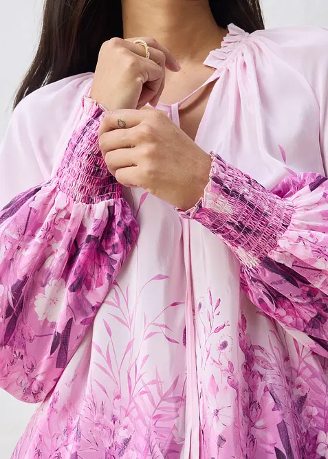 Bluse mit Seidenanteil, bonprix