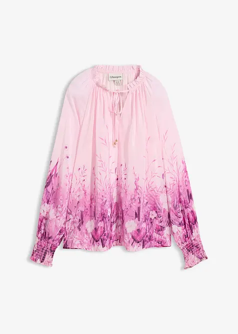 Bluse mit Seidenanteil, bonprix
