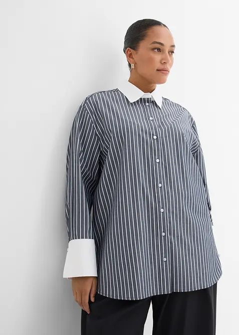 Oversize-Hemd  aus reiner Baumwolle, bonprix