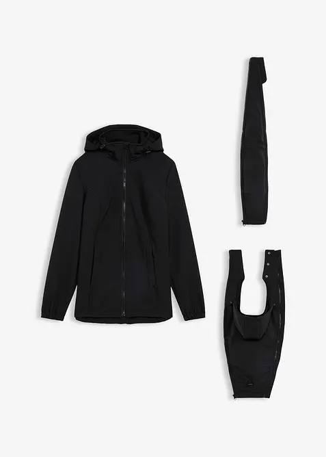 Veste de grossesse en softshell avec fonction portage devant et derri&egrave;re, bonprix