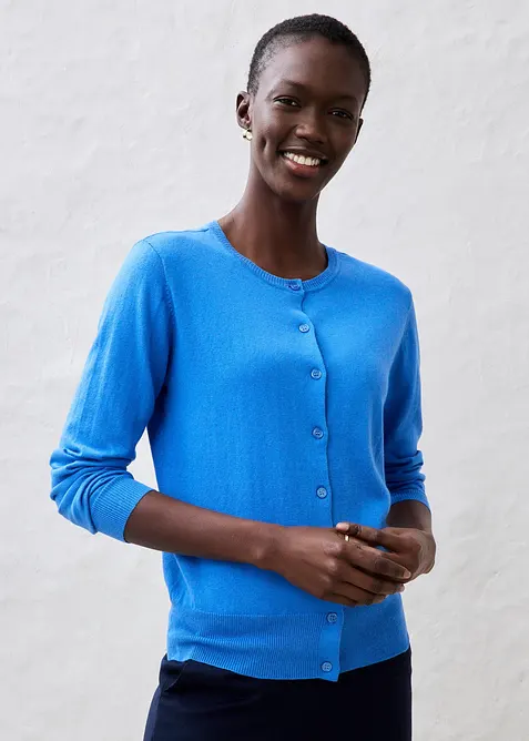 Strickjacke mit Seidenanteil, bonprix