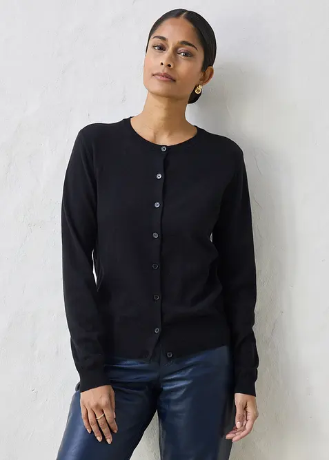 Strickjacke mit Seidenanteil, bonprix