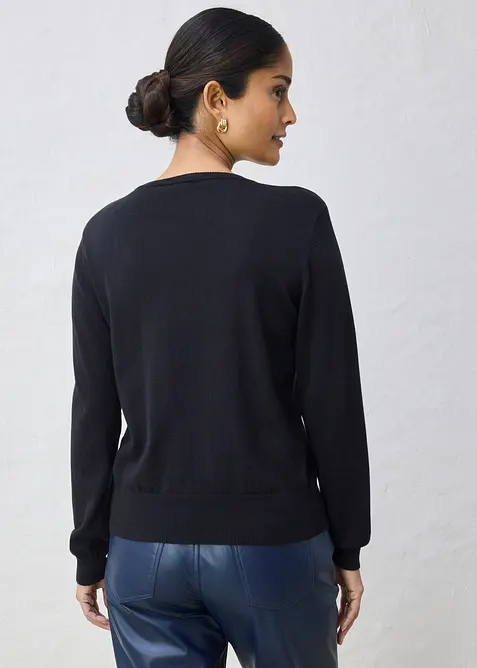 Strickjacke mit Seidenanteil, bonprix