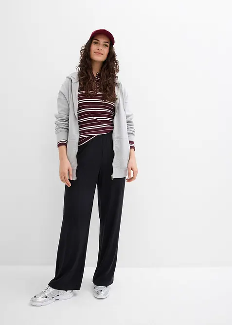 Lot de 2&nbsp;pantalons en jersey c&ocirc;tel&eacute;, bonprix