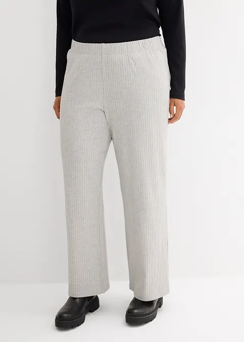 Lot de 2&nbsp;pantalons en jersey c&ocirc;tel&eacute;, bonprix