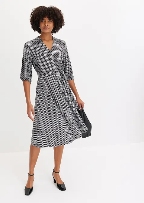 Jersey-Blusenkleid mit Bindeband (2.tlg-Set), bonprix