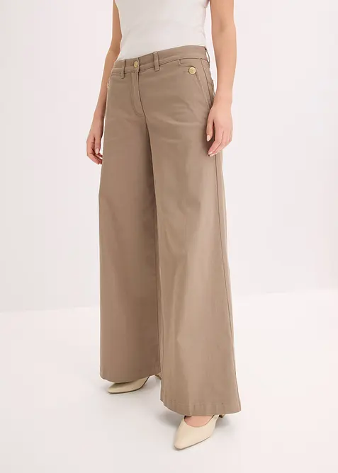 Pantalon large en mati&egrave;re extensible, bonprix