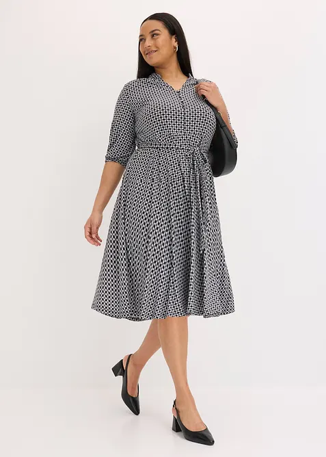 Jersey-Blusenkleid mit Bindeband (2.tlg-Set), bonprix