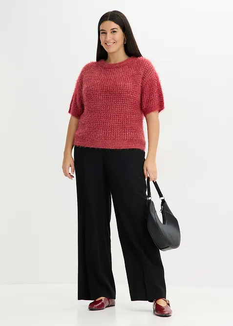 Grobstrick-Pullover mit Federgarn, bonprix