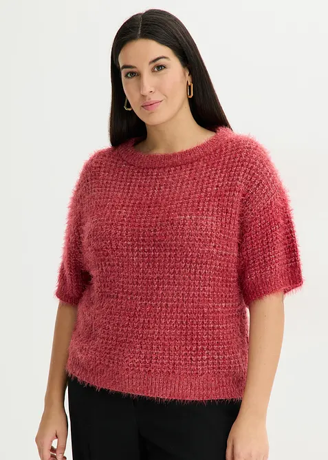 Grobstrick-Pullover mit Federgarn, bonprix