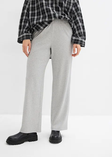 Jersey-Hose aus Rippe (2er Pack), bonprix