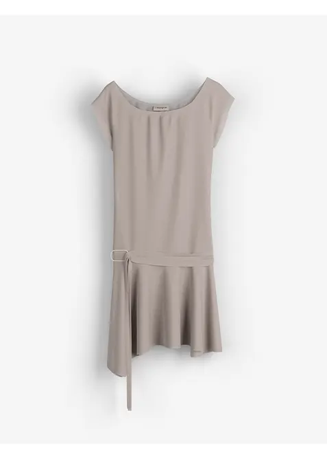 Robe en jersey avec d&eacute;tail ceinture, bonprix