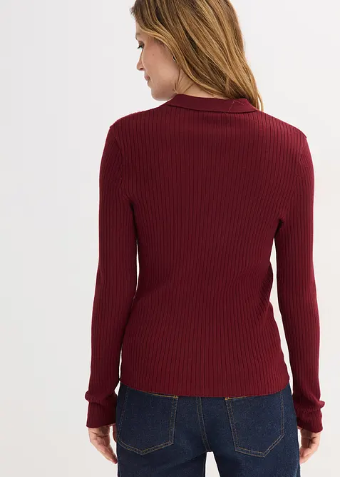 Ripp-Strickpullover aus Viskose-Mix, bonprix