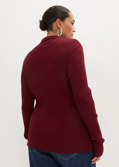 Ripp-Strickpullover aus Viskose-Mix, bonprix