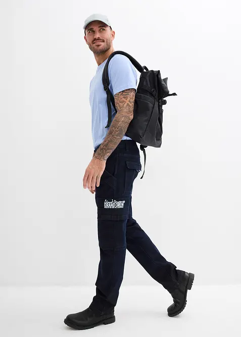 Relaxed-Fit Stretch-Jeans mit Bequembund, Straight, bonprix