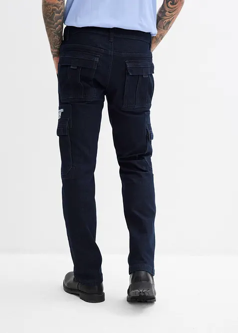 Relaxed-Fit Stretch-Jeans mit Bequembund, Straight, bonprix