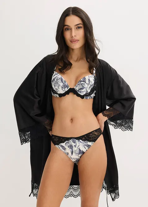 Schalen-BH aus bedrucktem Satin, bonprix