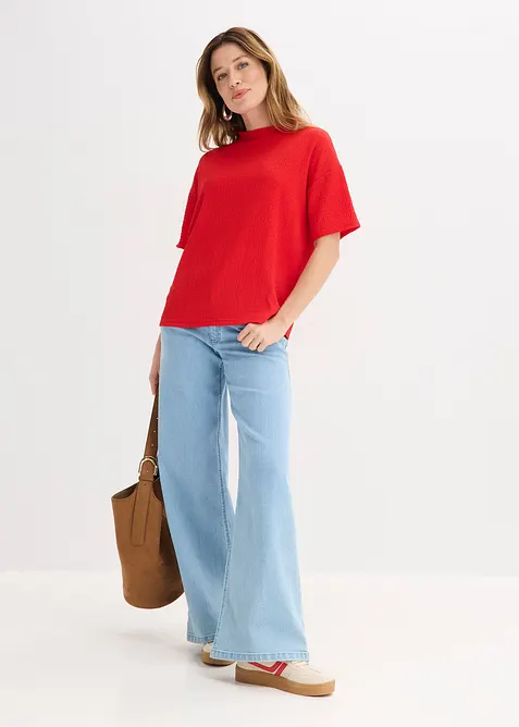 Shirt aus strukturiertem Cr&ecirc;pe, bonprix