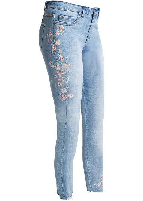 Skinny-Jeans Mid Waist, verk&uuml;rzt, bonprix