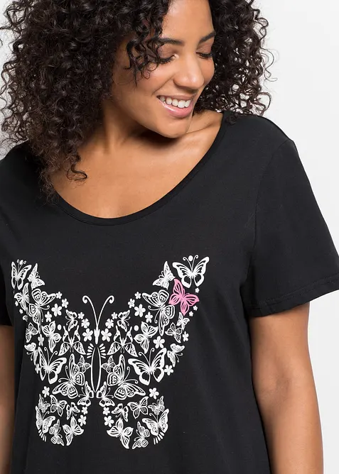 Chemise de nuit courte en coton, bonprix