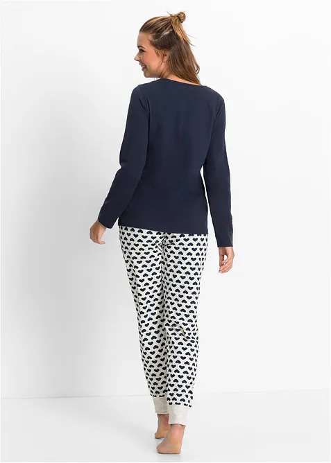 Pyjama mit Bio-Baumwolle, bonprix