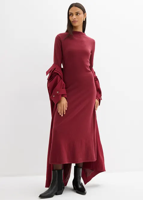 Robe longue en maille fine avec cachemire, bonprix