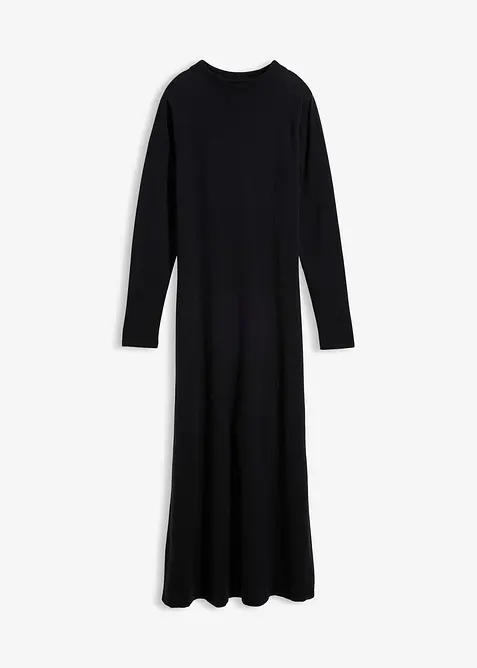 Feinstrick-Maxikleid mit Kaschmiranteil, bonprix