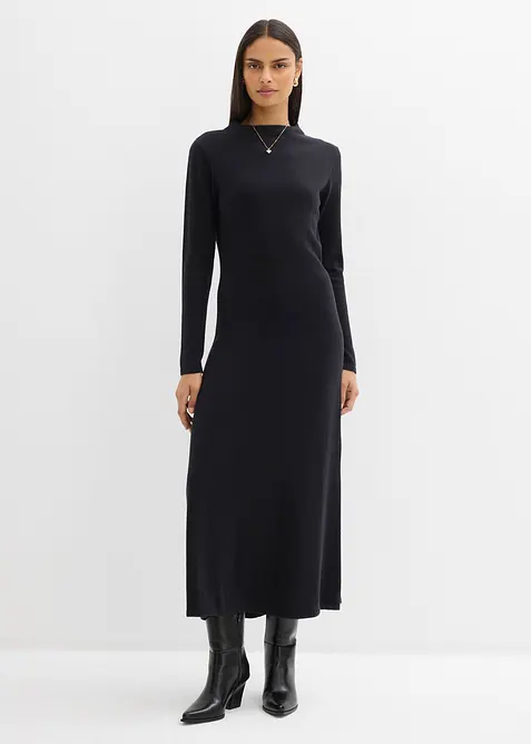 Feinstrick-Maxikleid mit Kaschmiranteil, bonprix