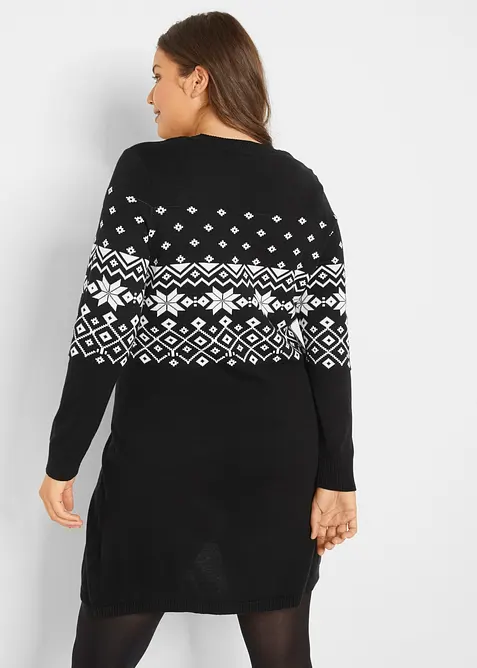 Robe en maille &agrave; motif norv&eacute;gien, bonprix
