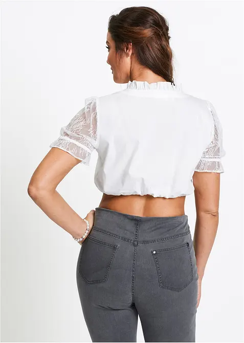 Dirndlbluse mit Spitzen&auml;rmeln, bonprix