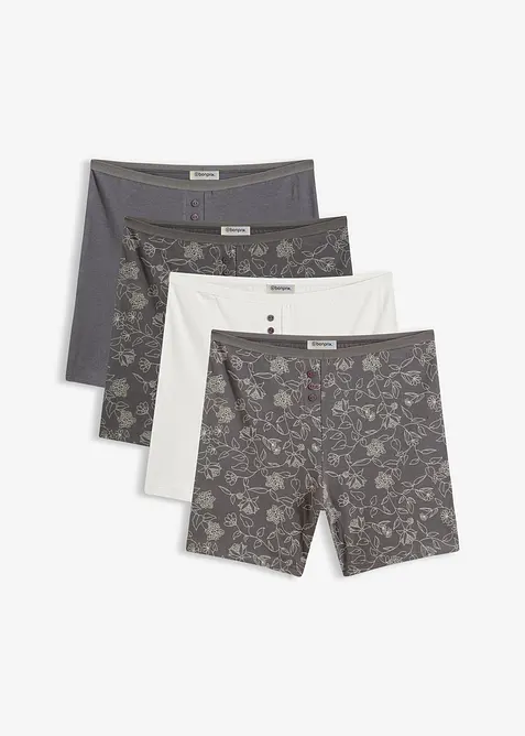 Lange Damen Boxer (4er Pack), bonprix