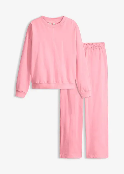 Sweat Hausanzug mit Biesen, bonprix