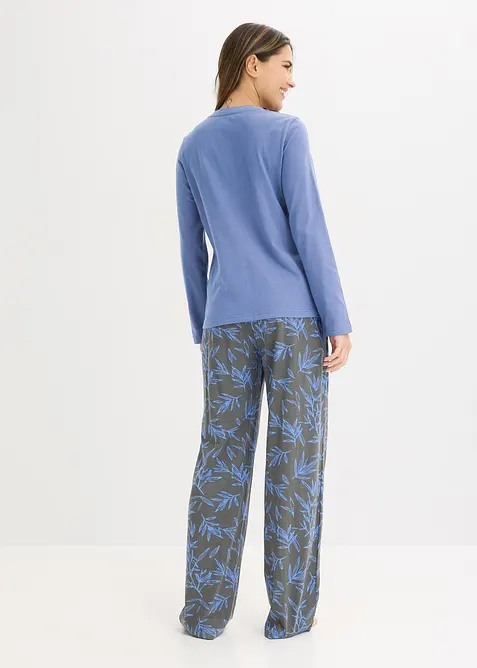 Pyjama (3-tlg.Set) aus reiner Baumwolle, bonprix