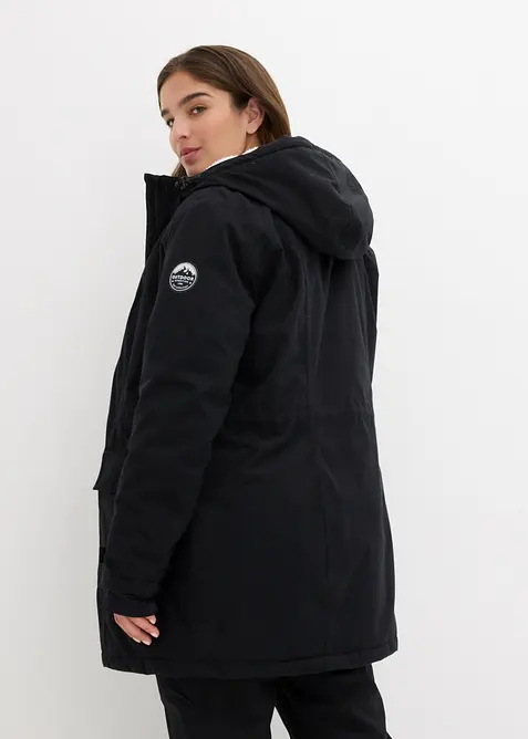 wasserdichte Funktions-Parka mit Teddyfleece in der Kapuze, bonprix