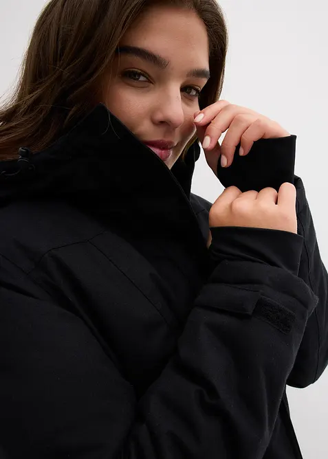 Parka fonctionnelle imperm&eacute;able avec polaire peluche et capuche, bonprix