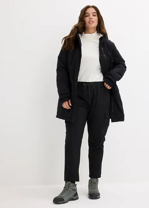 wasserdichte Funktions-Parka mit Teddyfleece in der Kapuze, bonprix