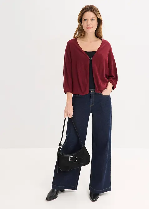 Feinstrickjacke aus reiner Baumwolle, bonprix