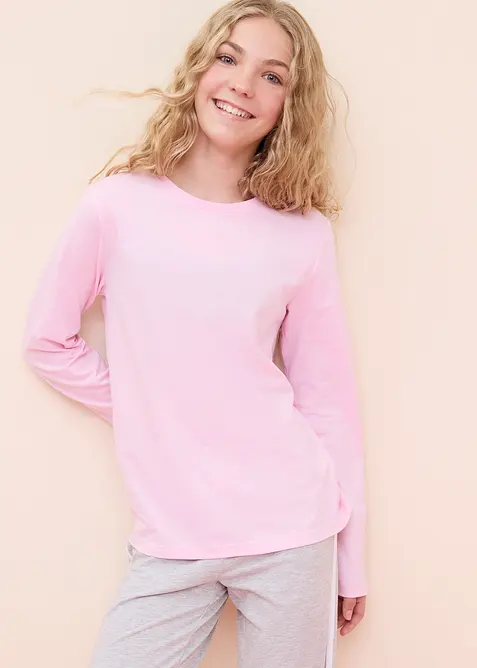 Langarmshirt aus reiner Bio-Baumwolle (5er Pack), bonprix