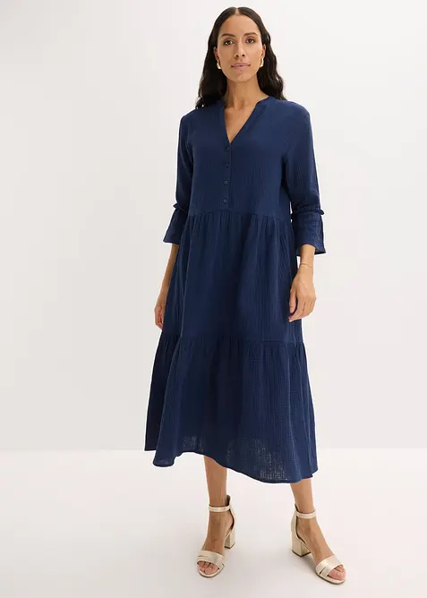 Maxikleid aus weichem Musselin, bonprix