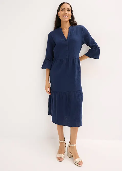 Maxikleid aus weichem Musselin, bonprix