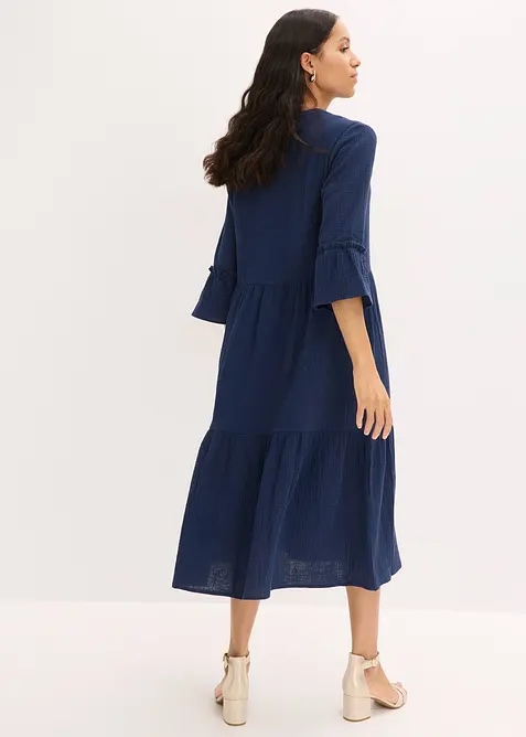 Maxikleid aus weichem Musselin, bonprix