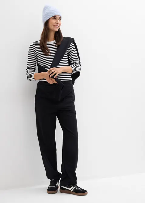 Pantalon sweat de grossesse, largeur r&eacute;glable, 100% coton, bonprix